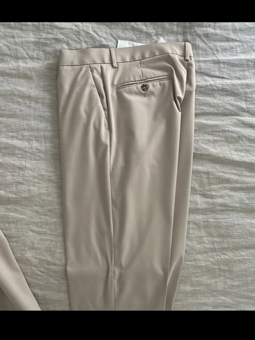 ASOS Beige Double-Breasted Suit Jacket and Pants